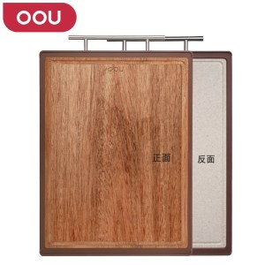 OOU乌檀木砧板实木切菜板抗菌防霉双面加厚加大砧板案板420*315*20mm