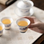 宏裕江山纳福-6头羊脂玉三才盖碗4杯公道杯礼盒套装JHY-CJ-247