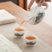 金镶玉禅韵小套羊脂玉瓷套装