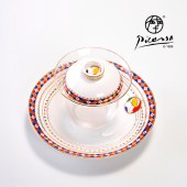 毕加索高档艺术茶具礼盒（茶杯4个公杯1个盖碗1套）P239-08T