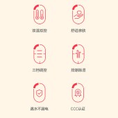 彩虹双人电热毯/双控双温/排潮取暖1.8*1.5米FX1352