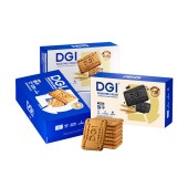 DGI饼干原味+六黑+全麦低GI无添加蔗糖孕妇粗粮饱腹零食180g*3盒